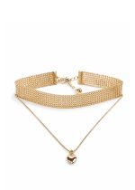 CHOKER CON COLLAR DIJE CORAZON - Imagen 2