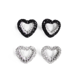 AROS CORAZON METALIZADO CON STRASS
