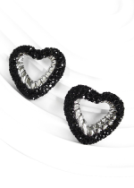 AROS CORAZON METALIZADO CON STRASS - Imagen 3