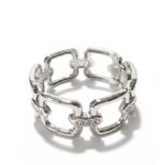 PULSERA METALICA CADENA CUADRADA CON STRASS