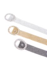 CINTO DE STRASS CON HEBILLA OVALADA - Imagen 5