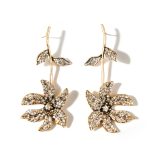 AROS LARGOS FLOR STRASS