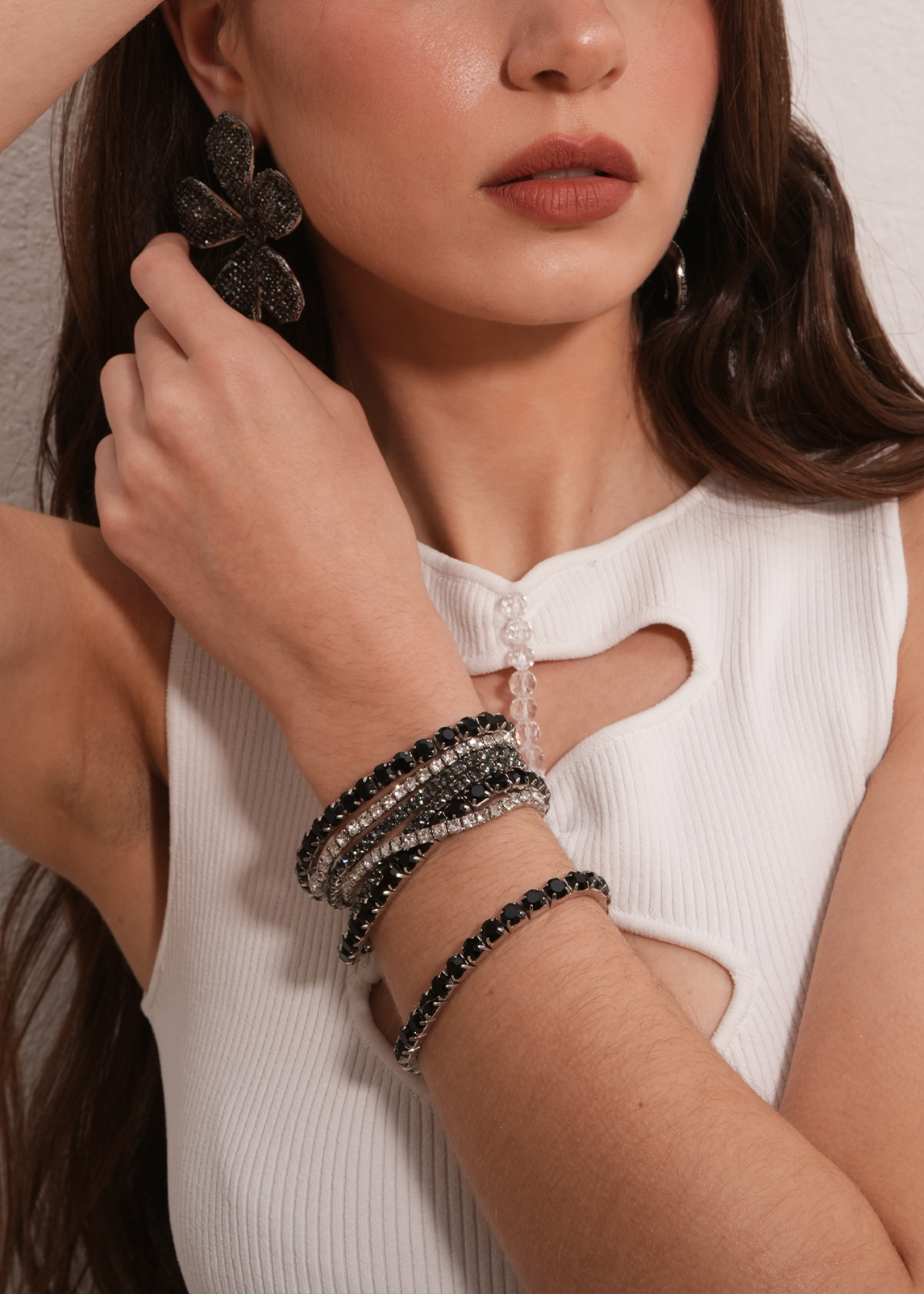 5867 PACK 9 PULSERAS STRASS - Imagen 1