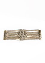 PULSERA MULTICADENA BICOLOR CIERRE IMAN