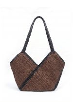 CARTERA RAFIA BICOLOR - Imagen 3