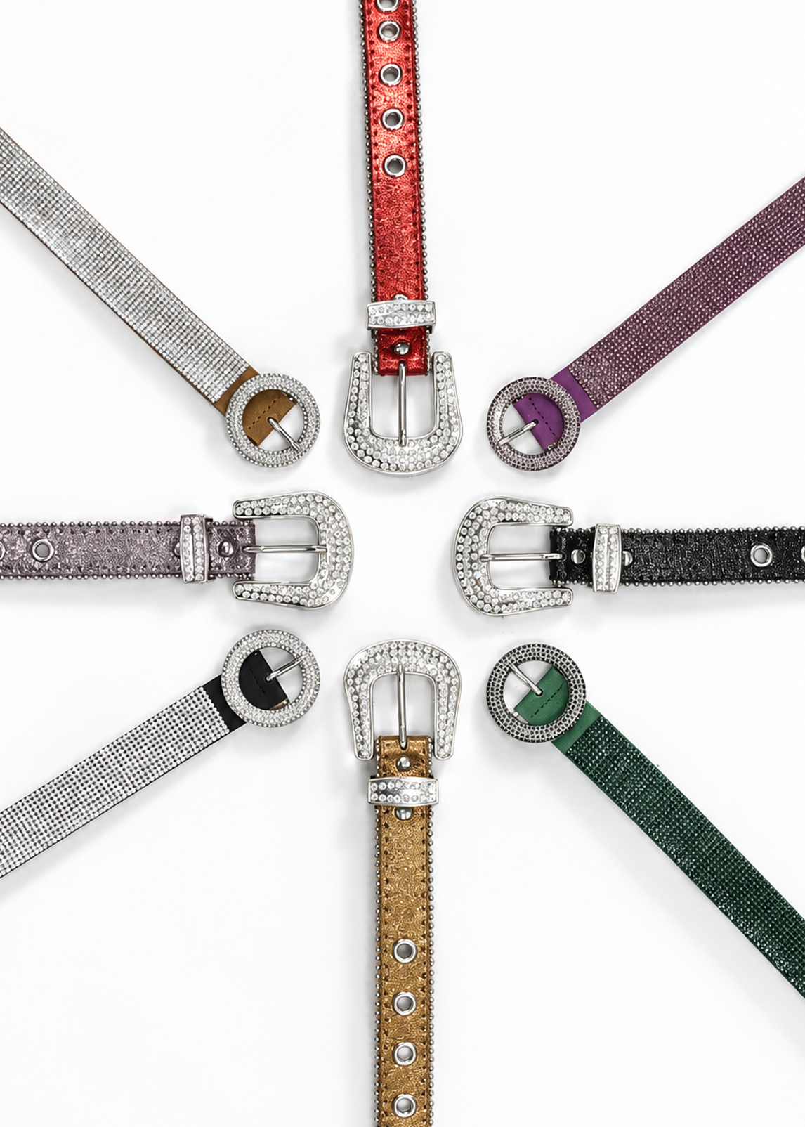 pack cintos strass PACK x8 CINTOS STRASS ($10.000 c/u) - Imagen 1